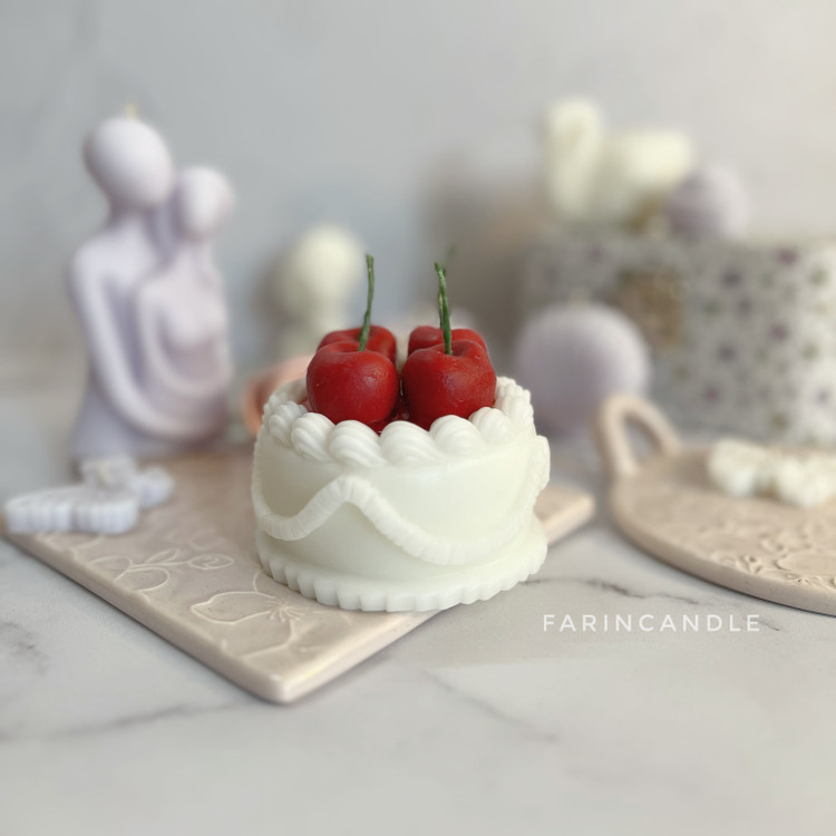 شمع کیک گرد گیلاس